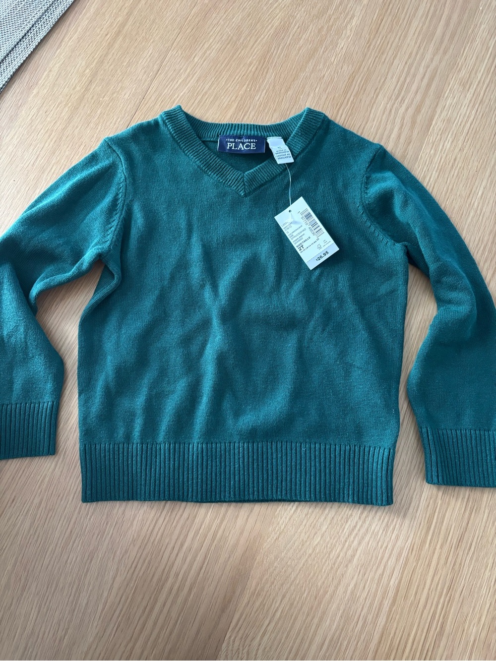 The Children's Place Teal V-Neck Pullover Sweater